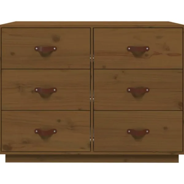 vidaXL Byråer>Skänk honungs 100x40x75 cm massiv furu