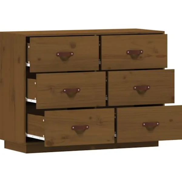vidaXL Byråer>Skänk honungs 100x40x75 cm massiv furu