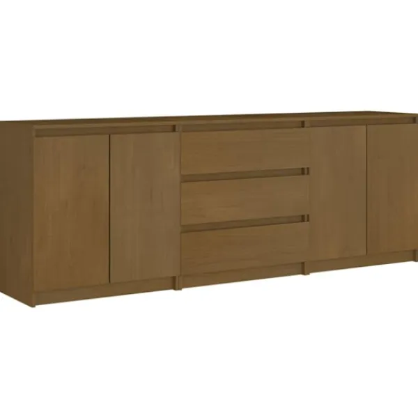 vidaXL Sideboards>Skänk honungs 180x36x65 cm massiv furu