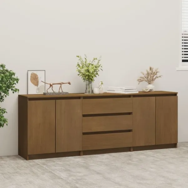 vidaXL Sideboards>Skänk honungs 180x36x65 cm massiv furu