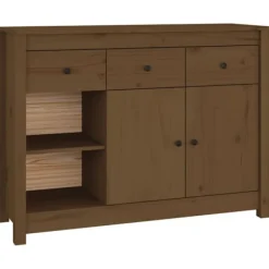 vidaXL Sideboards>Skänk honungs 100x35x74 cm massiv furu