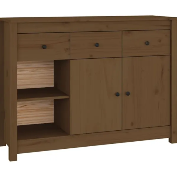 vidaXL Sideboards>Skänk honungs 100x35x74 cm massiv furu