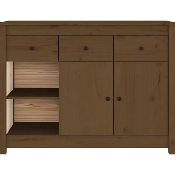 vidaXL Sideboards>Skänk honungs 100x35x74 cm massiv furu