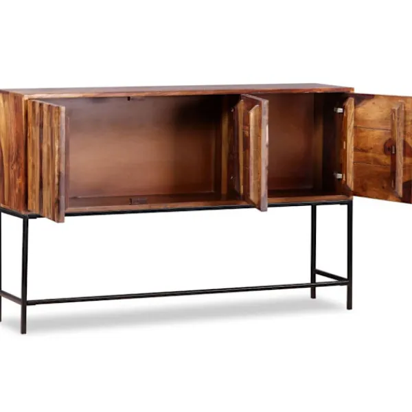 vidaXL Sideboards>Skänk i massivt sheeshamträ 120x30x80 cm