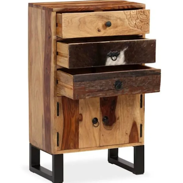 vidaXL Sideboards>Skänk i massivt sheshamträ 50x30x86 cm