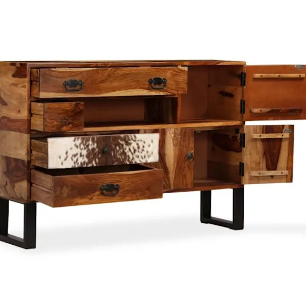 vidaXL Sideboards>Skänk massivt sheshamträ 115x30x80 cm