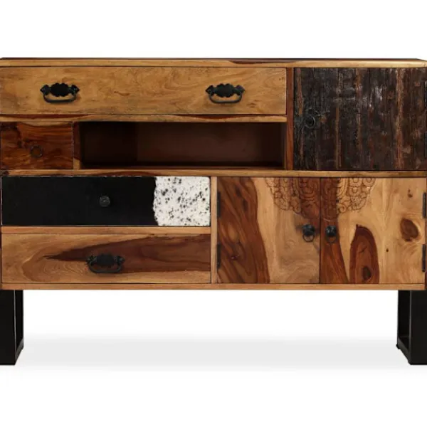 vidaXL Sideboards>Skänk massivt sheshamträ 115x30x80 cm