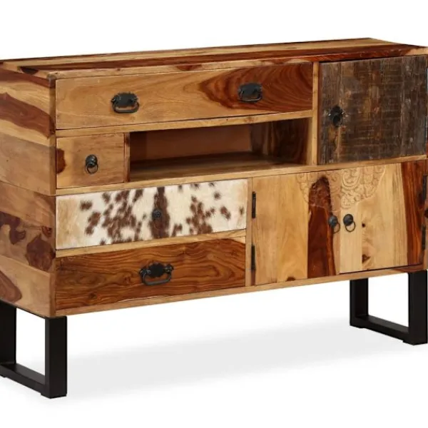 vidaXL Sideboards>Skänk massivt sheshamträ 115x30x80 cm