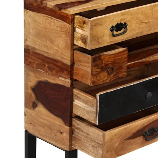 vidaXL Sideboards>Skänk massivt sheshamträ 115x30x80 cm