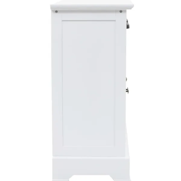vidaXL Sideboards>Skänk med 3 dörrar MDF och furu 105x35x77,5 cm