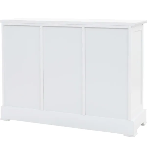 vidaXL Sideboards>Skänk med 3 dörrar MDF och furu 105x35x77,5 cm