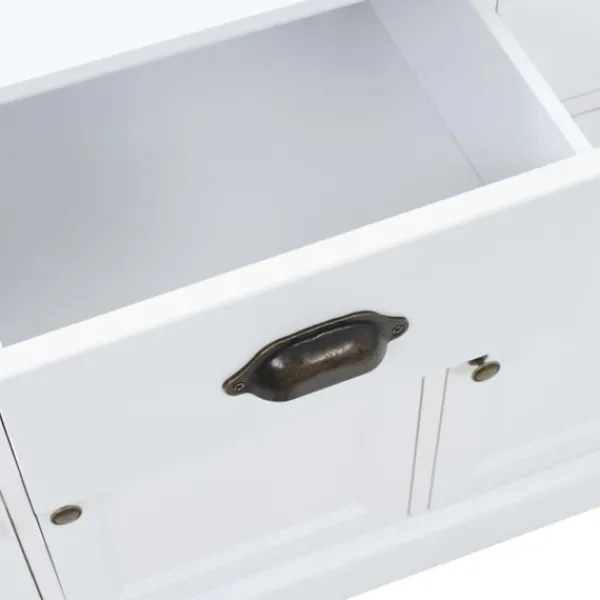 vidaXL Sideboards>Skänk med 3 dörrar MDF och furu 105x35x77,5 cm