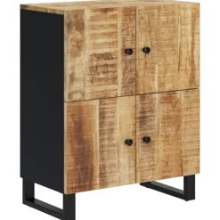 vidaXL Sideboards>Skänk med 4 dörrar 60x33x75 cm massivt mangoträ