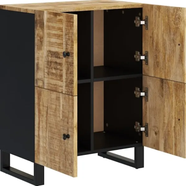 vidaXL Sideboards>Skänk med 4 dörrar 60x33x75 cm massivt mangoträ