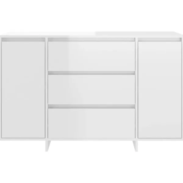 vidaXL Sideboards>Skänk med 3 lådor högglans 120x41x75 cm konstruerat trä