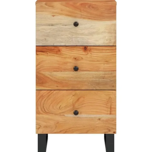 vidaXL Byråer>Skänk med 3 lådor 40x33,5x75 cm massivt akaciaträ