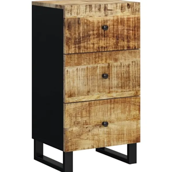 vidaXL Byråer>Skänk med 3 lådor 40x33,5x75 cm massivt mangoträ