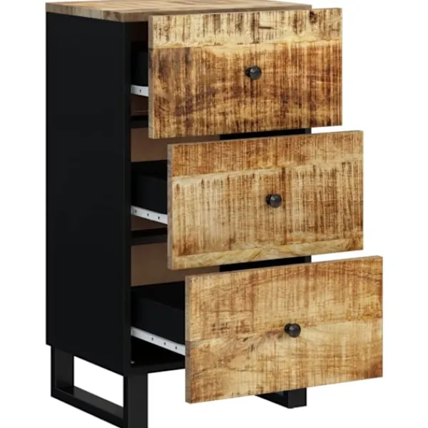 vidaXL Byråer>Skänk med 3 lådor 40x33,5x75 cm massivt mangoträ