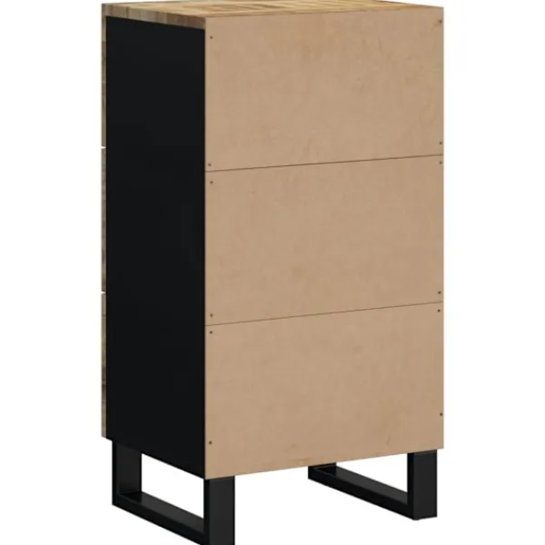 vidaXL Byråer>Skänk med 3 lådor 40x33,5x75 cm massivt mangoträ