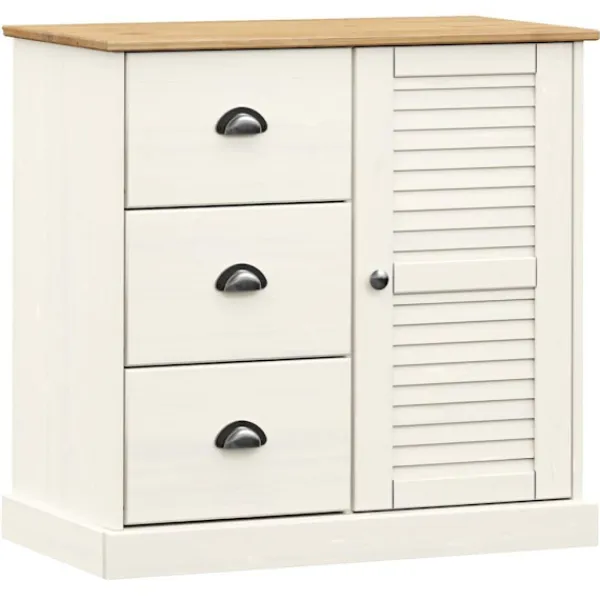 vidaXL Byråer>Skänk med lådor VIGO 78x40x75 cm massiv furu