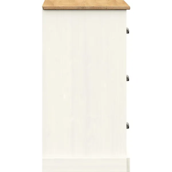vidaXL Byråer>Skänk med lådor VIGO 78x40x75 cm massiv furu