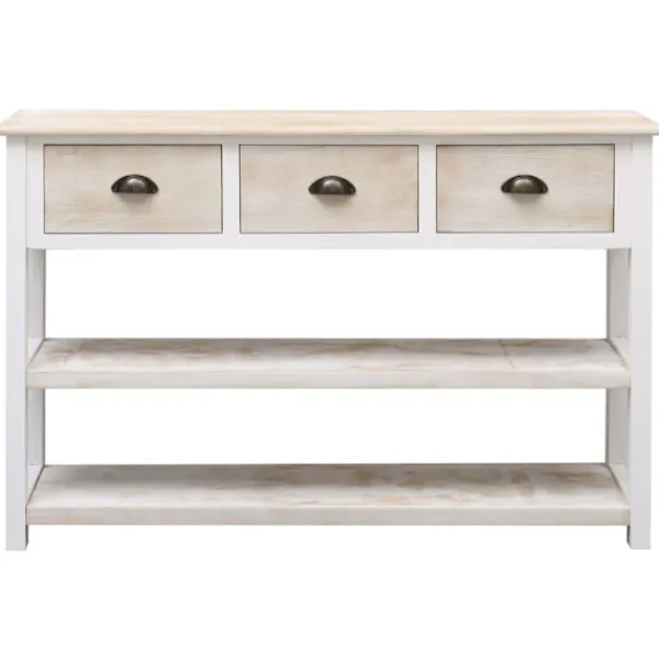 vidaXL Sideboards>Skänk naturlig och 115x30x76 cm trä