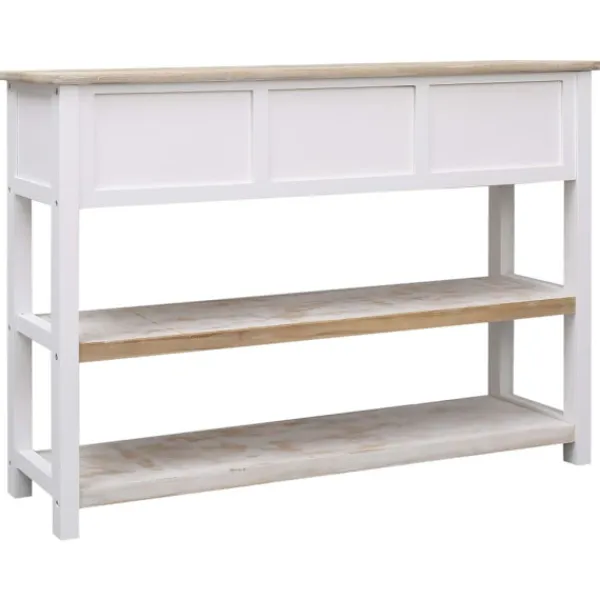 vidaXL Sideboards>Skänk naturlig och 115x30x76 cm trä