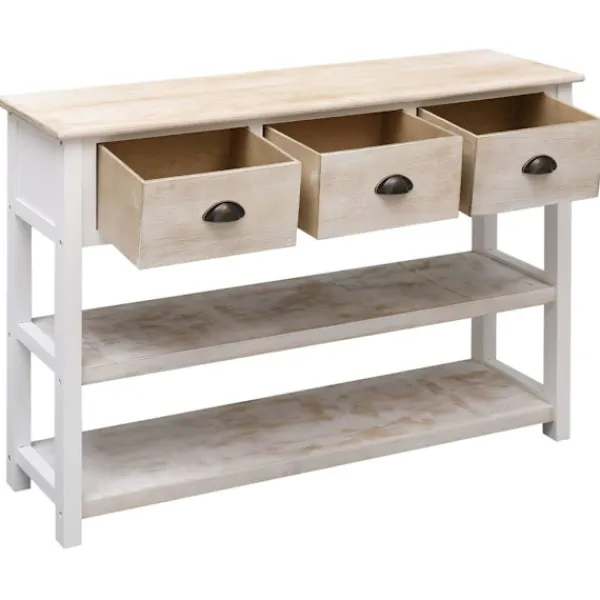 vidaXL Sideboards>Skänk naturlig och 115x30x76 cm trä