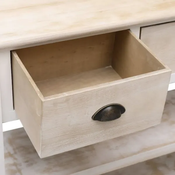 vidaXL Sideboards>Skänk naturlig och 115x30x76 cm trä
