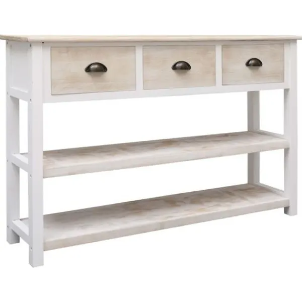 vidaXL Sideboards>Skänk naturlig och 115x30x76 cm trä