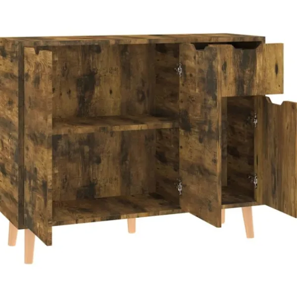 vidaXL Sideboards>Skänk rökfärgad ek 90x30x72 cm konstruerat trä