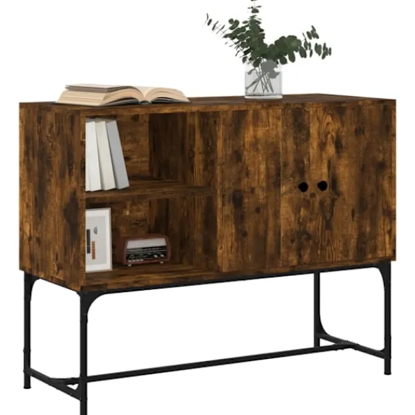 vidaXL Sideboards>Skänk rökfärgad ek 100x40x79,5 cm konstruerat trä
