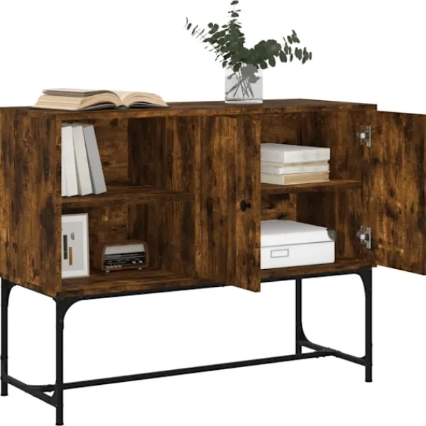 vidaXL Sideboards>Skänk rökfärgad ek 100x40x79,5 cm konstruerat trä