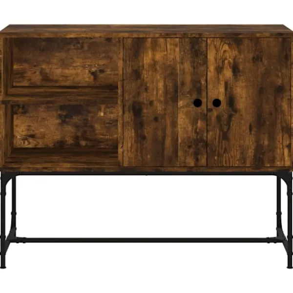 vidaXL Sideboards>Skänk rökfärgad ek 100x40x79,5 cm konstruerat trä