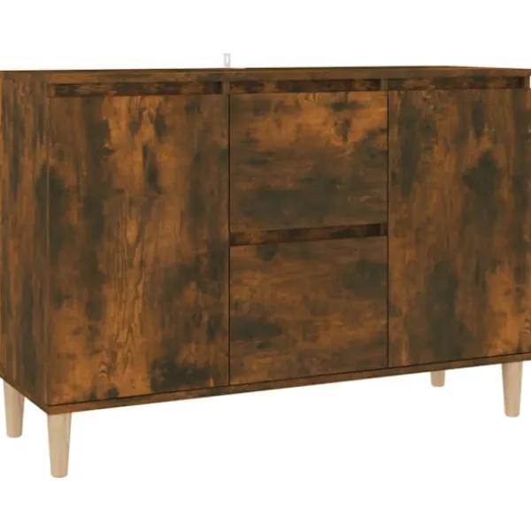 vidaXL Sideboards>Skänk rökfärgad ek 101x35x70 cm konstruerat trä