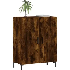vidaXL Sideboards>Skänk rökfärgad ek 69,5x34x90 cm konstruerat trä