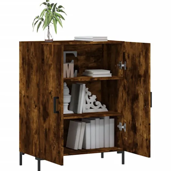 vidaXL Sideboards>Skänk rökfärgad ek 69,5x34x90 cm konstruerat trä