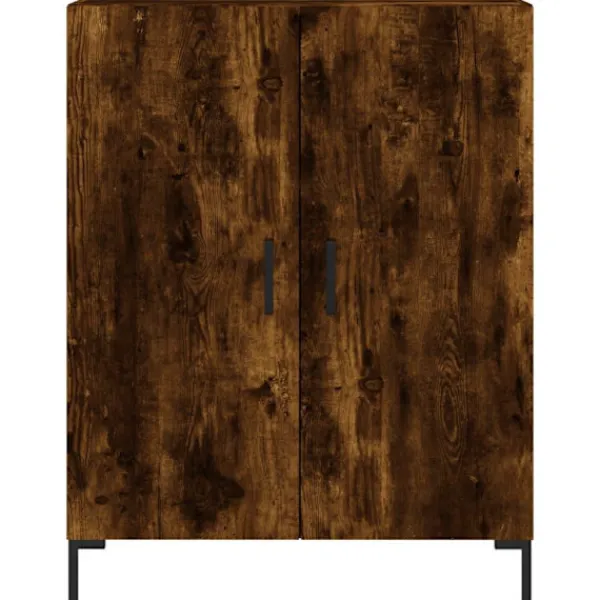 vidaXL Sideboards>Skänk rökfärgad ek 69,5x34x90 cm konstruerat trä