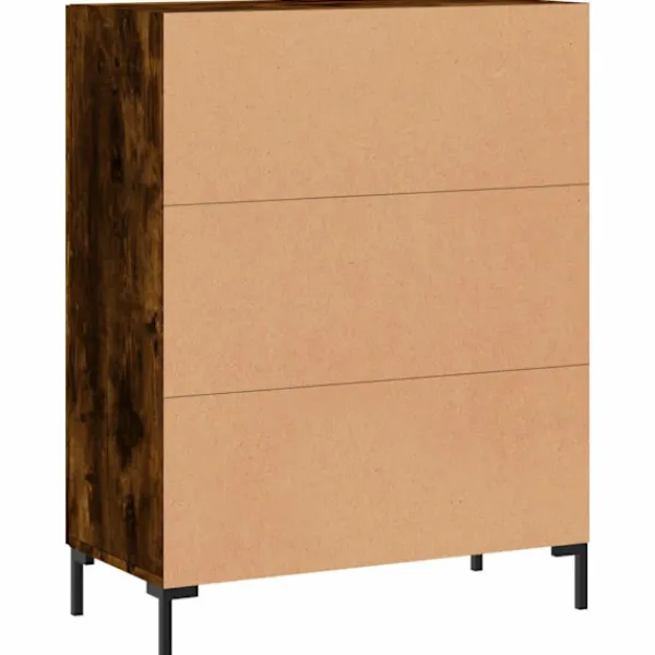vidaXL Sideboards>Skänk rökfärgad ek 69,5x34x90 cm konstruerat trä