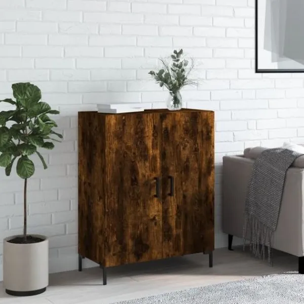 vidaXL Sideboards>Skänk rökfärgad ek 69,5x34x90 cm konstruerat trä
