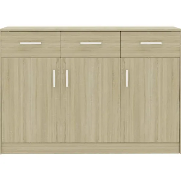 vidaXL Sideboards>Skänk sonoma-ek 110x30x75 cm spånskiva