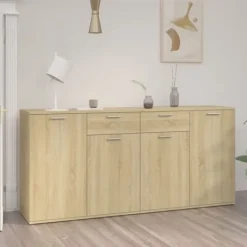vidaXL Sideboards>Skänk sonoma-ek 160x36x75 cm konstruerat trä