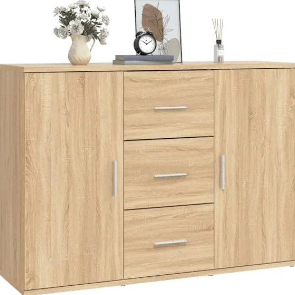 vidaXL Sideboards>Skänk sonoma-ek 91x29,5x65 cm konstruerat trä