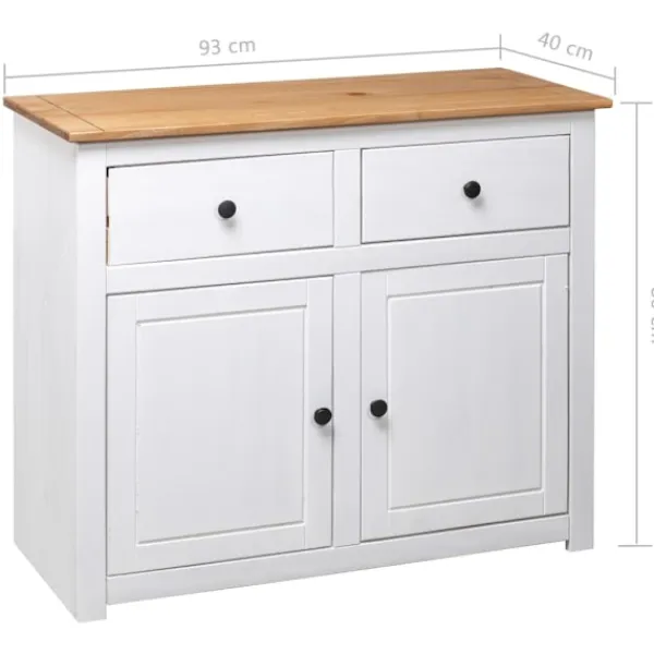 vidaXL Sideboards>Skänk 93x40x80 cm massiv furu panama
