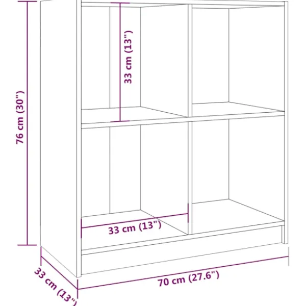 vidaXL Sideboards>Skänk 70x33x76 cm massiv furu