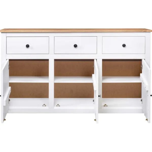 vidaXL Sideboards>Skänk 135x40x80 cm massiv furu panama