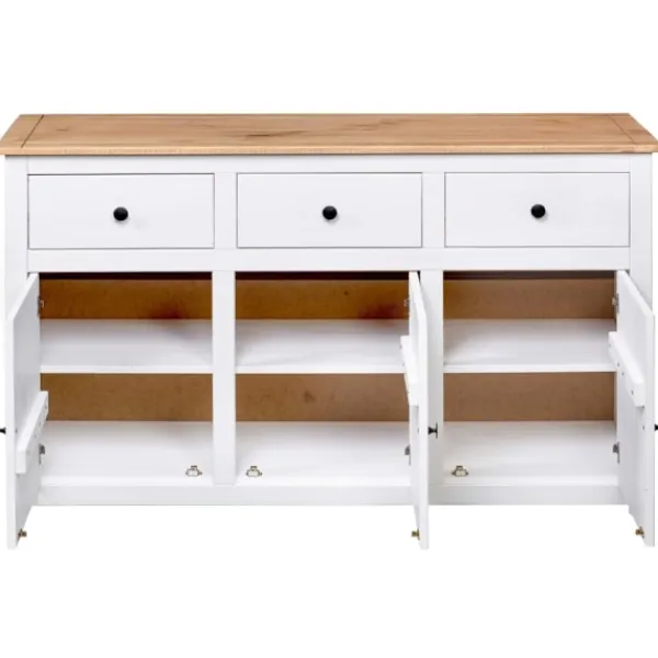 vidaXL Sideboards>Skänk 135x40x80 cm massiv furu panama