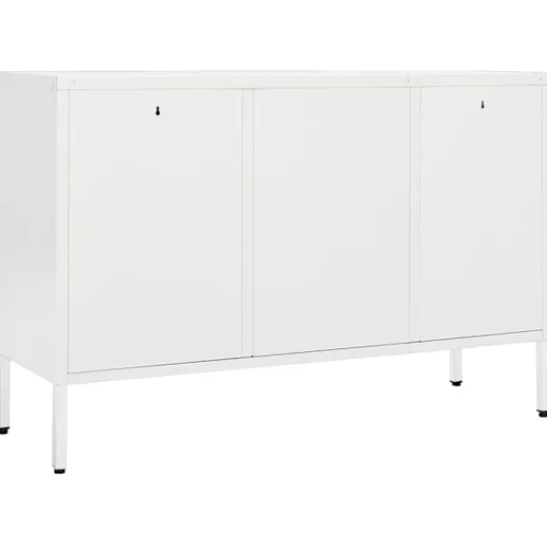 vidaXL Byråer>Skänk 105x35x70 cm stål och härdat glas