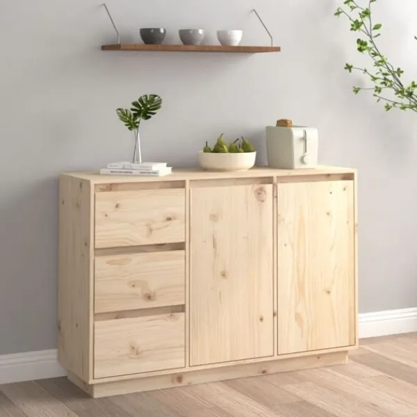 vidaXL Sideboards>Skänk 111x34x75 cm massiv furu