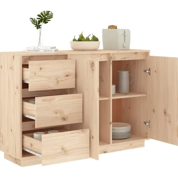 vidaXL Sideboards>Skänk 111x34x75 cm massiv furu